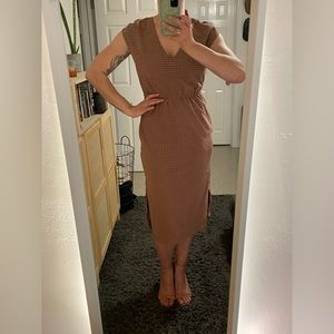 ❌SOLD❌ J. Crew Taupe Drapey Perforated Dress